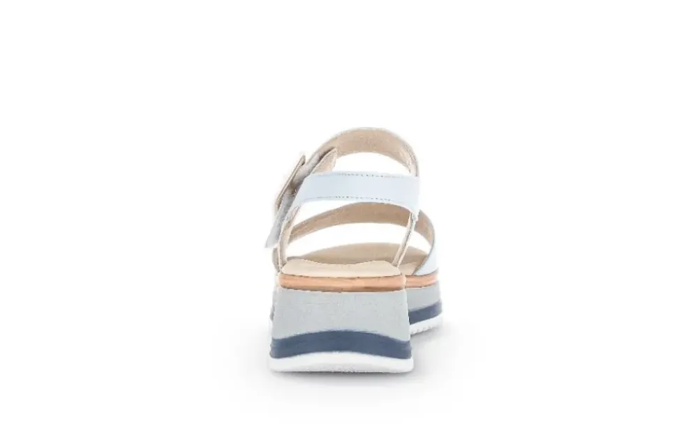 Gabor Damen Plateau Sandale COMFORT-Mehrweite G blau S14 42.744.56