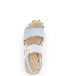 Gabor Damen Plateau Sandale COMFORT-Mehrweite G blau S14 42.744.56