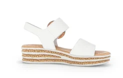 Gabor Damen Plateau Sandale Leder weiß S14 44.550.20