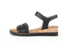 Gabor Damen Sandalette Leder Keilabsatz COMFORT-Mehrweite G schwarz S14 42.759.27