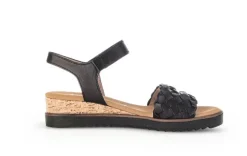 Gabor Damen Sandalette Leder Keilabsatz COMFORT-Mehrweite G schwarz S14 42.759.27