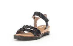 Gabor Damen Sandalette Leder Keilabsatz COMFORT-Mehrweite G schwarz S14 42.759.27