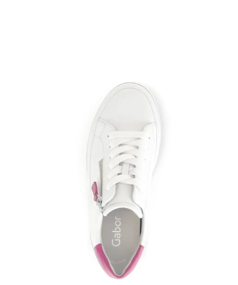 Gabor Damen Sneaker Leder Wechselfußbett weiß S14 43.264.20