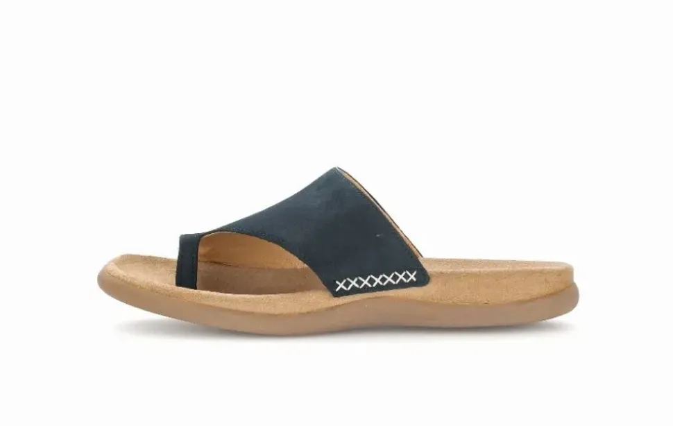 Gabor Damen Zehentrenner Rauleder blau S14 03.700.16