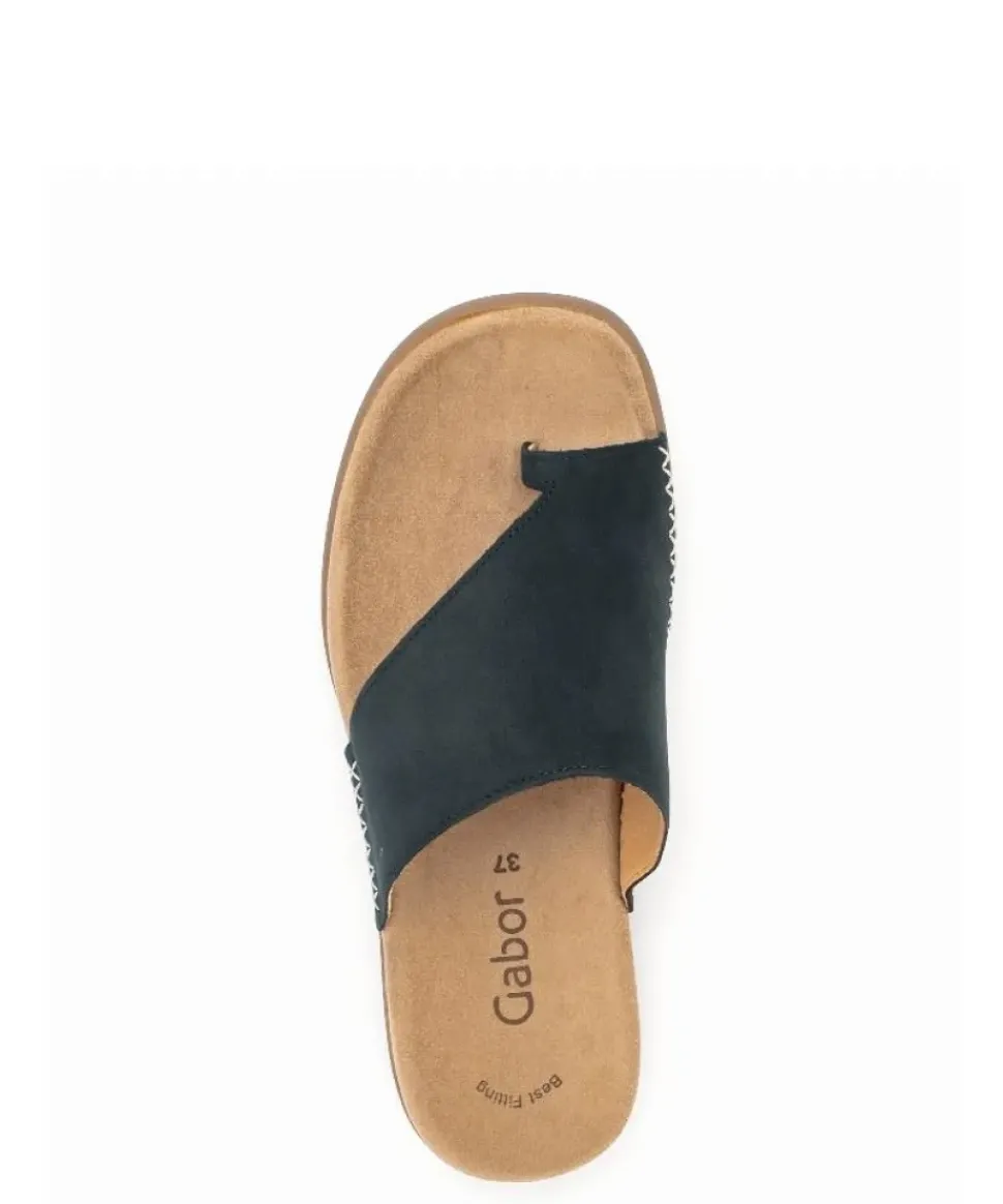 Gabor Damen Zehentrenner Rauleder blau S14 03.700.16