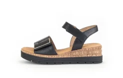 Gabor Keilsandalette Leder COMFORT-Mehrweite G schwarz S14 42.700.57