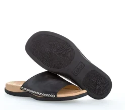 Gabor Pantolette Leder schwarz 03.705.27