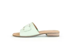 Gabor Pantolette Leder Zierschnalle COMFORT-Mehrweite G grün S14 42.792.53