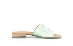 Gabor Pantolette Leder Zierschnalle COMFORT-Mehrweite G grün S14 42.792.53