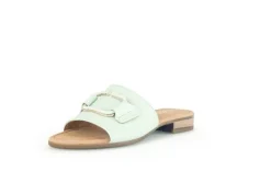 Gabor Pantolette Leder Zierschnalle COMFORT-Mehrweite G grün S14 42.792.53