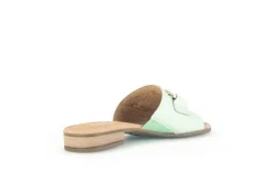 Gabor Pantolette Leder Zierschnalle COMFORT-Mehrweite G grün S14 42.792.53
