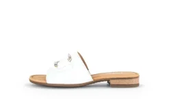 Gabor Pantolette Leder  Zierschnalle  COMFORT-Mehrweite G weiß S14 42.792.50