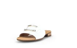 Gabor Pantolette Leder  Zierschnalle  COMFORT-Mehrweite G weiß S14 42.792.50