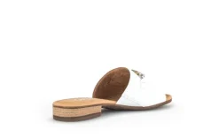 Gabor Pantolette Leder  Zierschnalle  COMFORT-Mehrweite G weiß S14 42.792.50