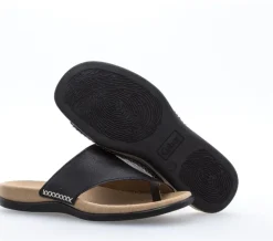 Gabor Pantolette Zehentrenner Leder schwarz 03.700.27