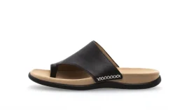 Gabor Pantolette Zehentrenner Leder schwarz 03.700.27