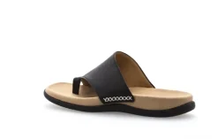 Gabor Pantolette Zehentrenner Leder schwarz 03.700.27