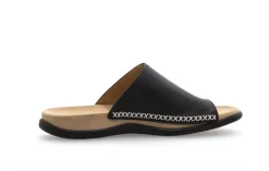 Gabor Pantolette Zehentrenner Leder schwarz 03.700.27