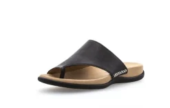 Gabor Pantolette Zehentrenner Leder schwarz 03.700.27