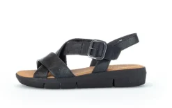 Gabor Plateau Sandale Leder schwarz S12  84.603.27