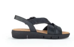 Gabor Plateau Sandale Leder schwarz S12  84.603.27