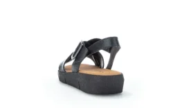 Gabor Plateau Sandale Leder schwarz S12  84.603.27