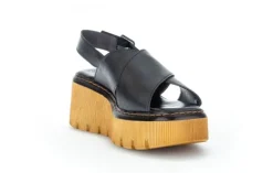 Gabor Plateau Sandale schwarz Leder 84.711.27