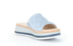 GABOR RHODOS Pantolette blau Leder Mehrweite 82.741.26