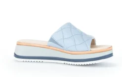 GABOR RHODOS Pantolette blau Leder Mehrweite 82.741.26
