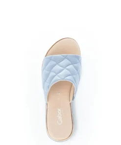 GABOR RHODOS Pantolette blau Leder Mehrweite 82.741.26