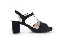 Gabor Riemchensandale Rauleder COMFORT-Mehrweite G schwarz S14  42.391.47