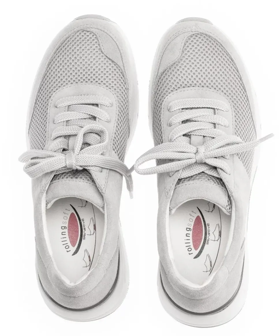 Gabor rollingsoft Damen Sneaker low Materialmix grau S13 26.897.40