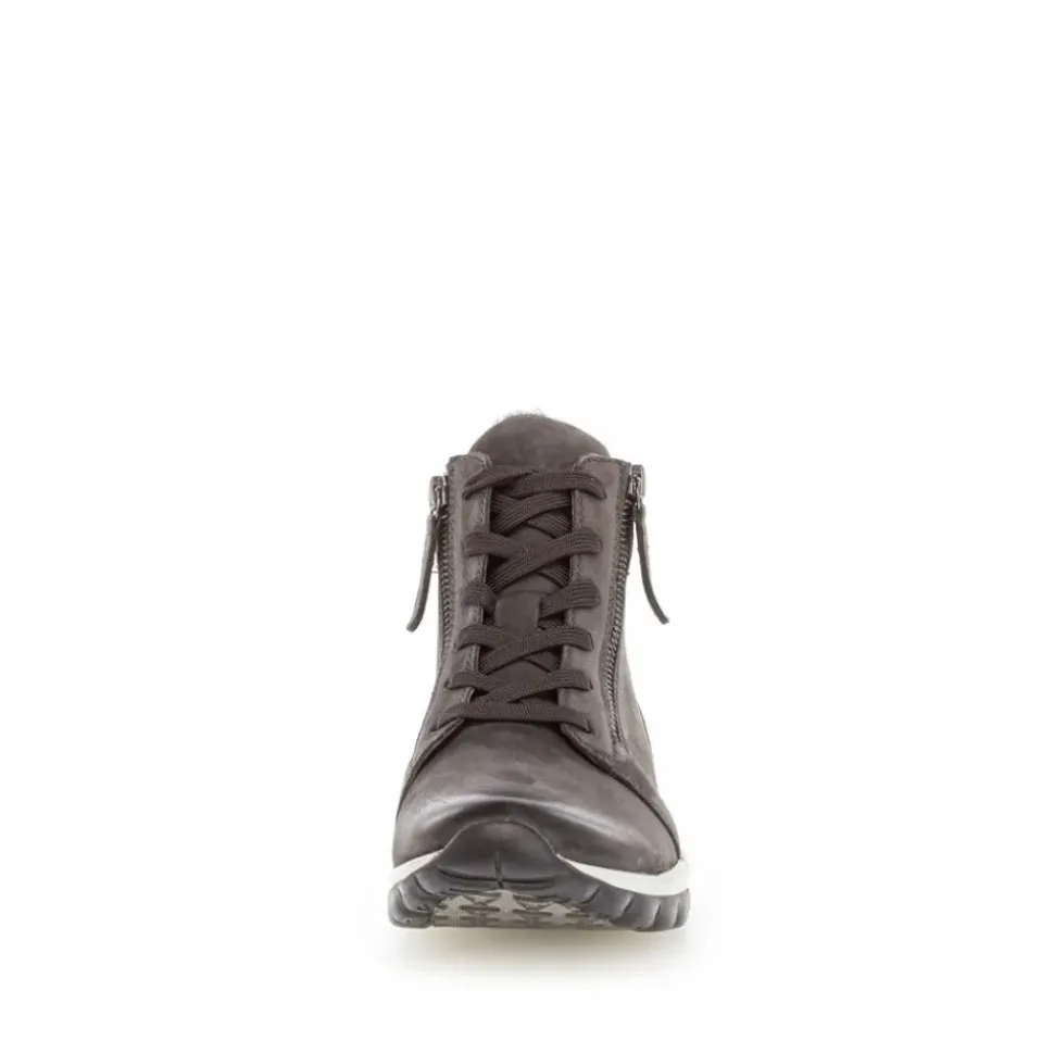 Gabor rollingsoft Schnürstiefelette Rauleder Wechselfußbett grau S23 36.868.39