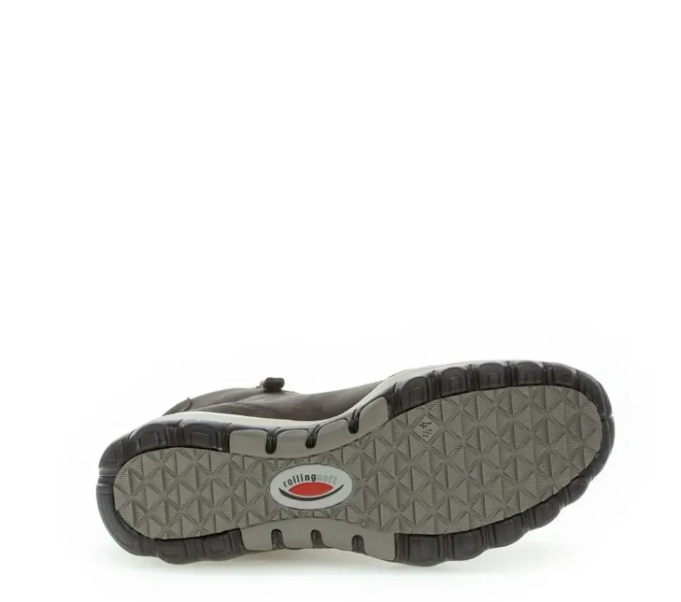 Gabor rollingsoft Schnürstiefelette Rauleder Wechselfußbett grau S23 36.868.39