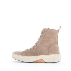 Gabor rollingsoft Schnürstiefelette Rauleder Wechselfußbett beige S22 96.805.44