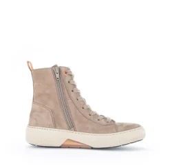 Gabor rollingsoft Schnürstiefelette Rauleder Wechselfußbett beige S22 96.805.44