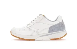 Gabor rollingsoft Sneaker Leder Materialmix Wechelfußbett weiß S14  9.876.51