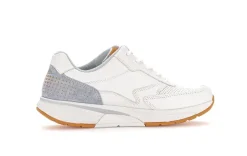Gabor rollingsoft Sneaker Leder Materialmix Wechelfußbett weiß S14  9.876.51