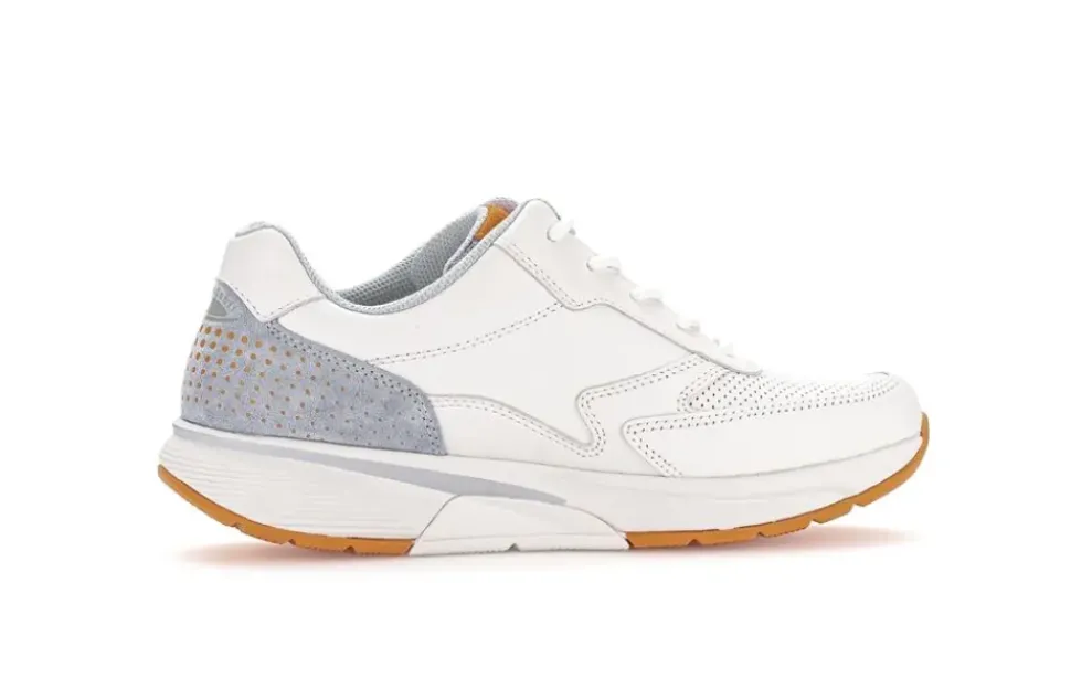Gabor rollingsoft Sneaker Leder Materialmix Wechelfußbett weiß S14 9.876.51