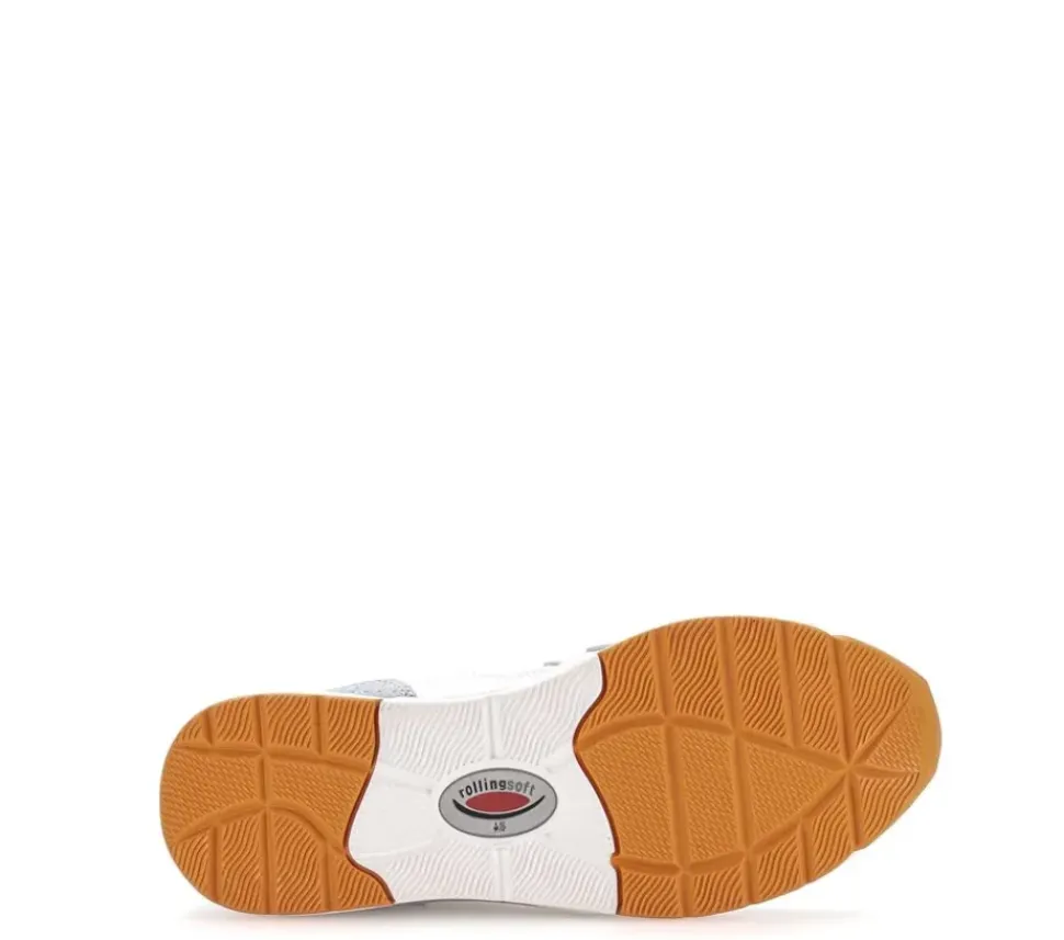 Gabor rollingsoft Sneaker Leder Materialmix Wechelfußbett weiß S14 9.876.51