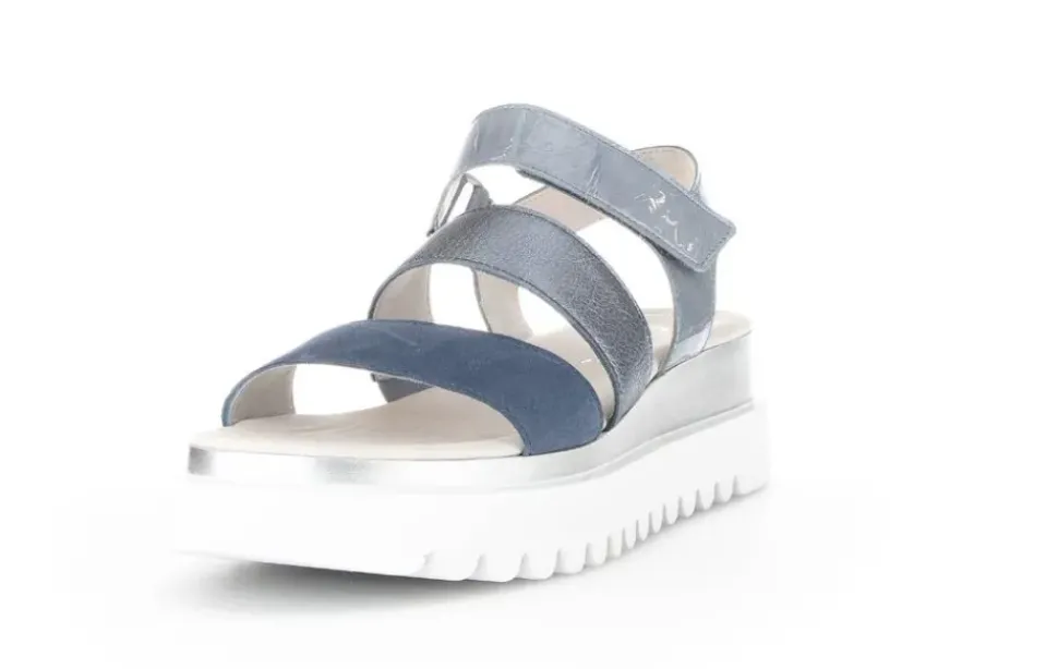 Gabor Sandalette Keilabsatz blau S13 24.610.66