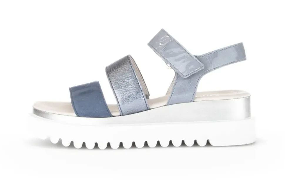 Gabor Sandalette Keilabsatz blau S13 24.610.66