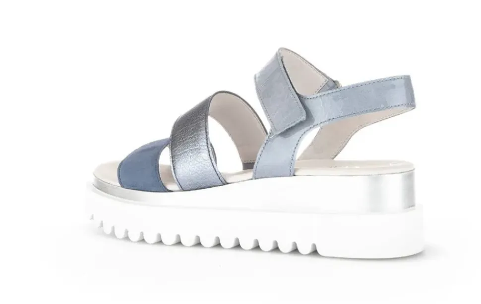 Gabor Sandalette Keilabsatz blau S13 24.610.66