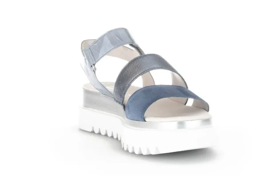 Gabor Sandalette Keilabsatz blau S13 24.610.66