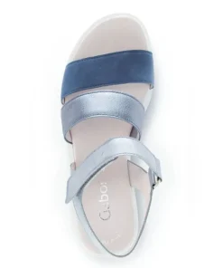 Gabor Sandalette Keilabsatz blau S13 24.610.66