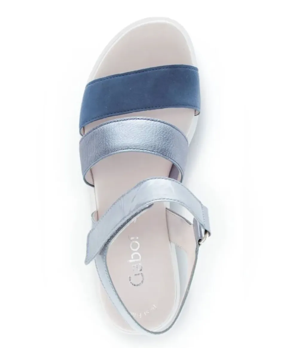 Gabor Sandalette Keilabsatz blau S13 24.610.66