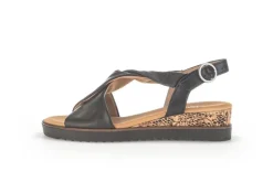 Gabor Sandalette Keilabsatz schwarz S13  22.751.27
