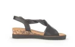 Gabor Sandalette Keilabsatz schwarz S13  22.751.27