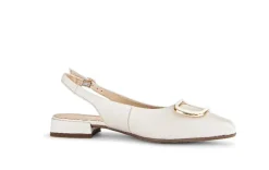 Gabor Slingpumps Leder Zierschnalle COMFORT-Mehrweite G creme S14  42.242.53