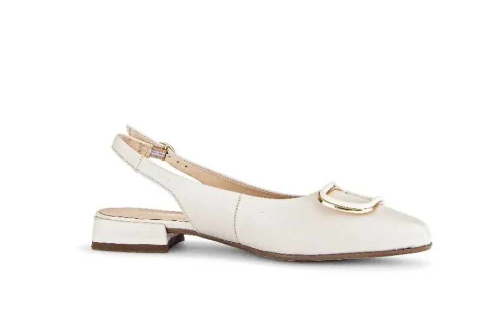 Gabor Slingpumps Leder Zierschnalle COMFORT-Mehrweite G creme S14 42.242.53
